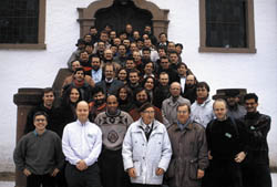 Участники семинара по частичным вычислениям в Дагштуле (Dagstuhl Seminar on Partial Evaluation, Германия, 1996 год). В первом ряду в центре - Валентин Турчин и Андрей Климов.